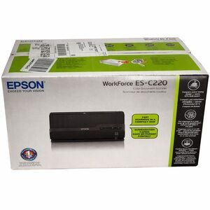 Epson WorkForce ES-C220 Compact Desktop Color Document Scanner USB new in Box